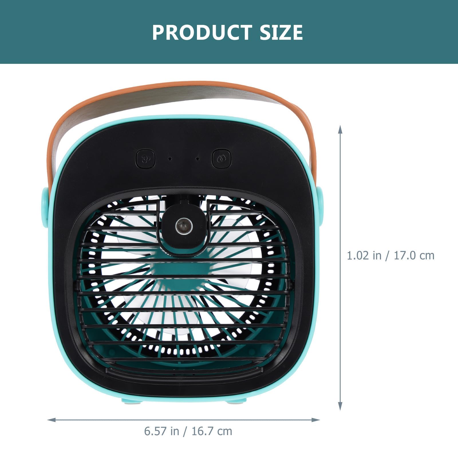 FOMIYES Ventilador de Escritorio USB Recargable de 4000mah, ABS Azul