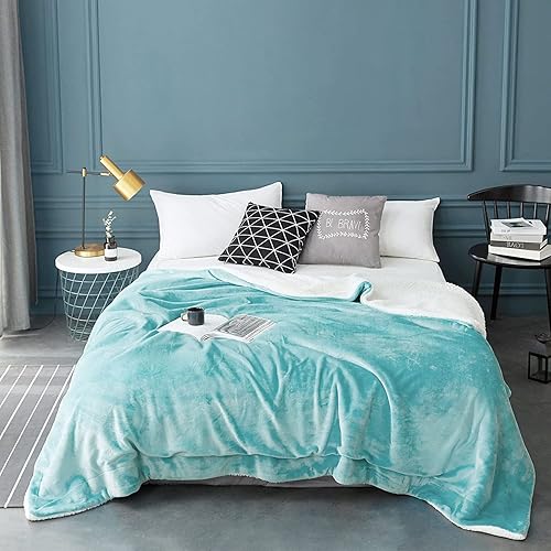 LBRO2M Manta de cama de vellón Sherpa tamaño King súper suave afelpada cálida acogedora de microfibra esponjosa manta de terciopelo doble reversible