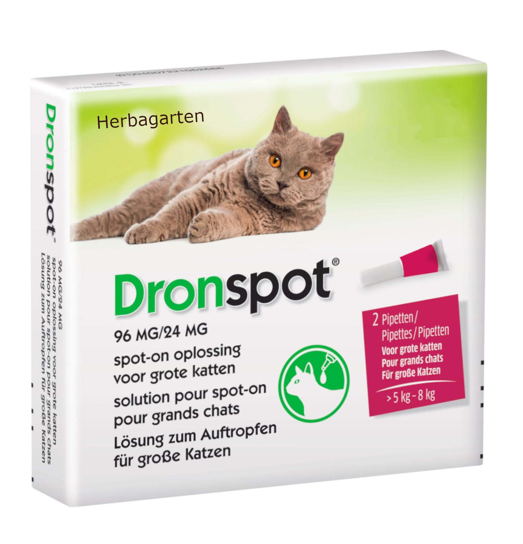 Pour les grands chats de plus de 4 kg, 2 pipètes