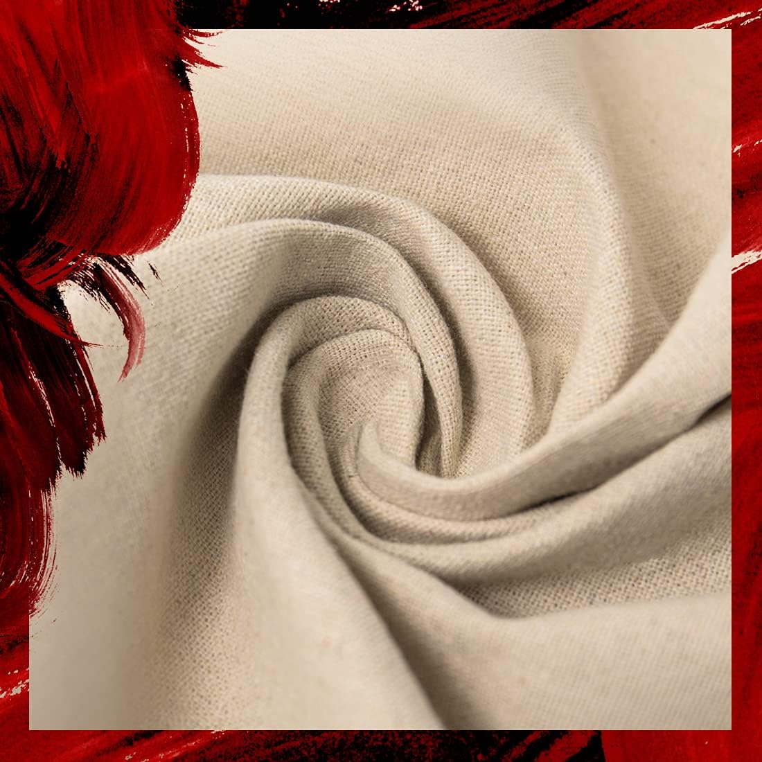 Linen Canvas Roll Ideal for Acrylic,Oils Painting &Crafts-22x118 Inch-ZOEOHOIO