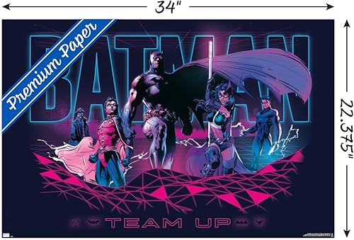 Miniatura 53 de Trends International DC Comics Batman - Póster de pared de Team Up, 14.72 x 22.37 pulgadas, versión enmarcada plateada Versión con marco plateado