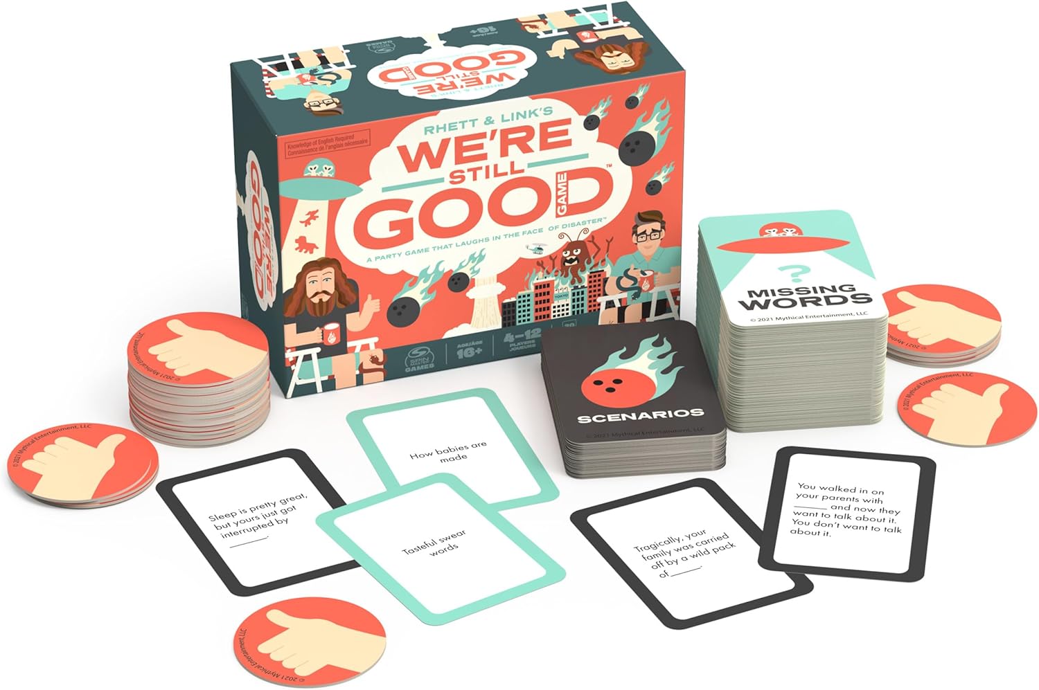 Spin Master Games, Rhett & Link We’re Still Good Party Game, for Fans of the Comedy YouTube Show Good Mythical Morning, Hilarious & Memeable Play, 4-12 Players, Ages 16 & Up