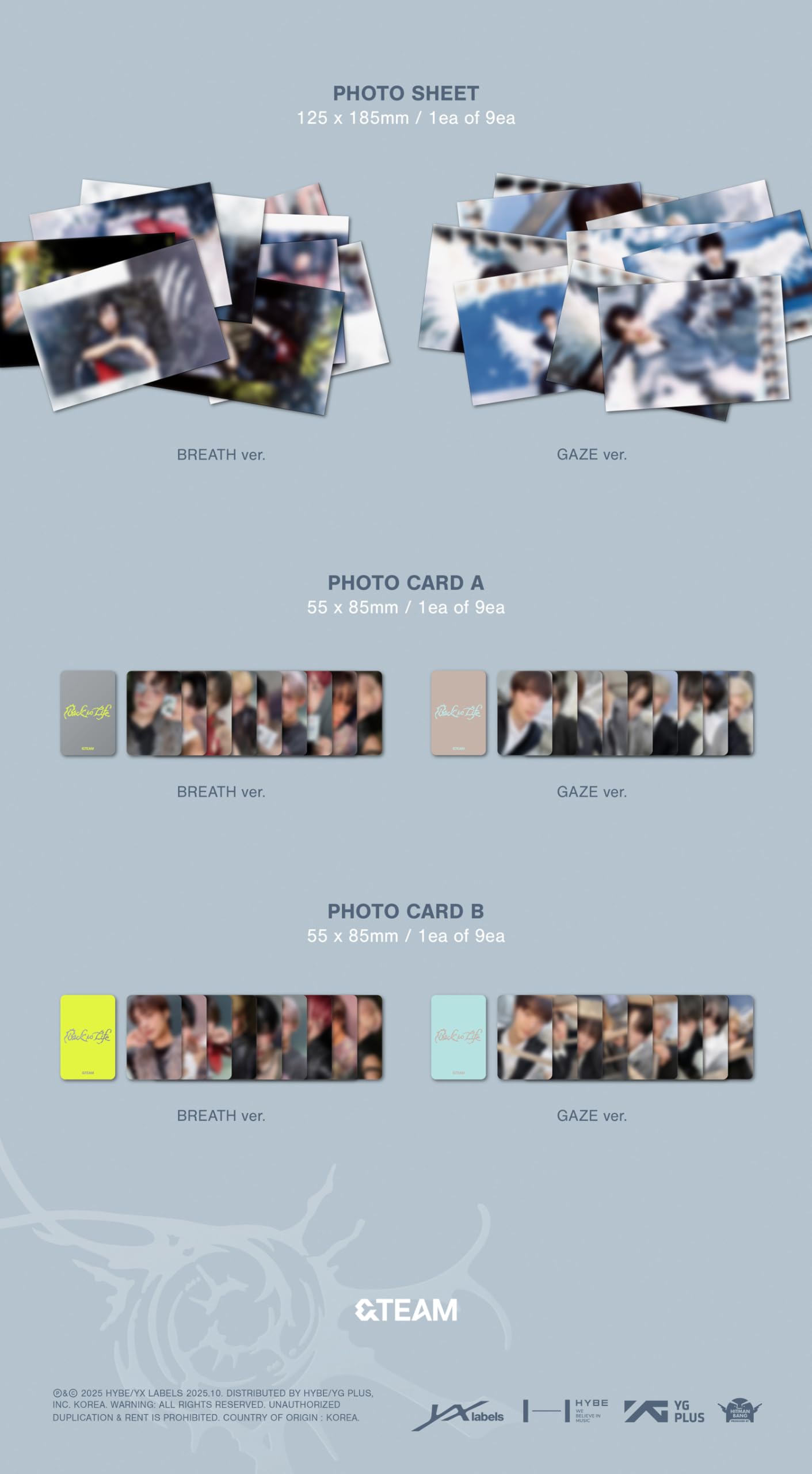 Amazon.co.jp: &TEAM Back to Life KR 1st Mini Album アルバム with