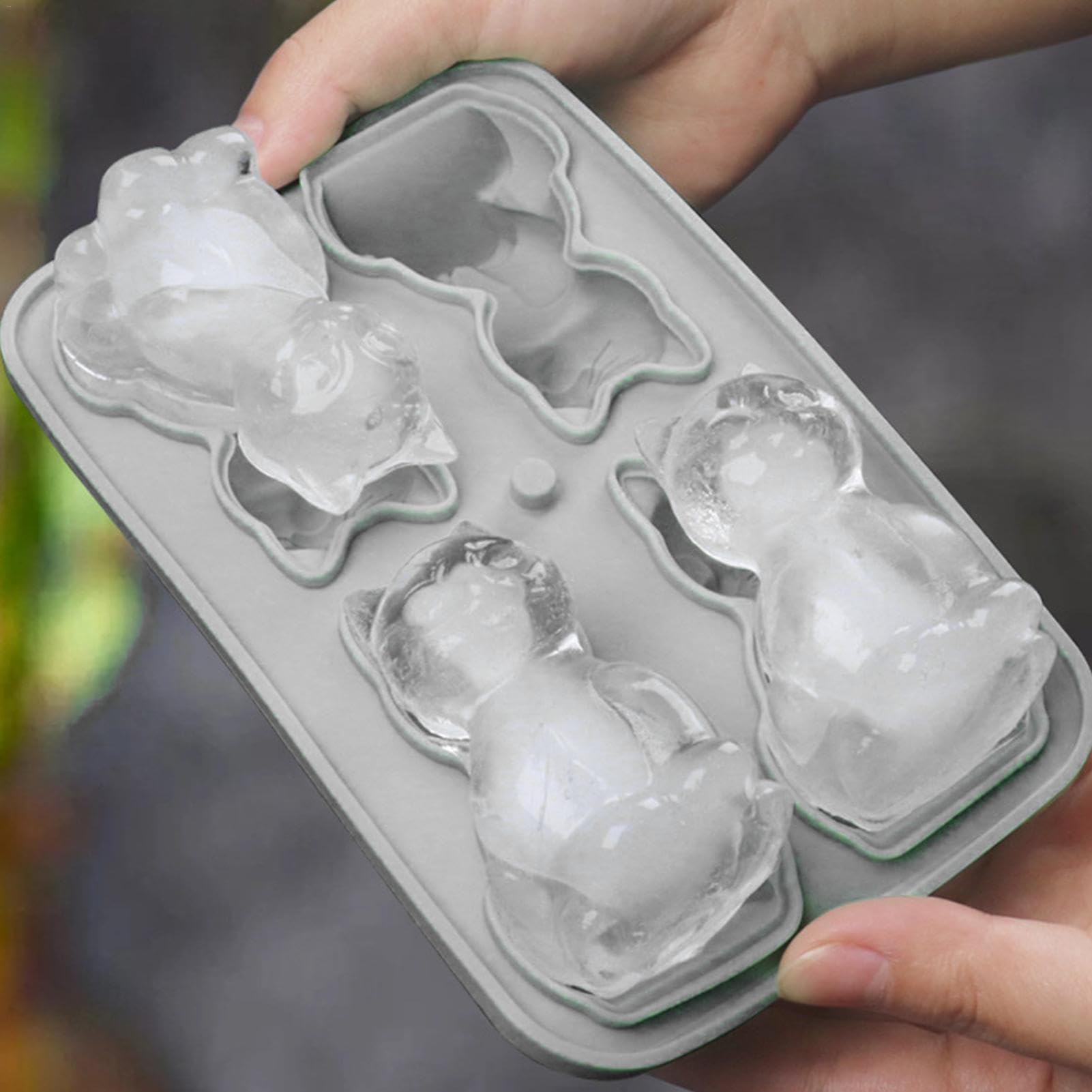 Stampo per ghiaccio in Silicone per uso alimentare con coperchio a
