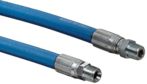 Miniatura 1 de Continental ContiTech Neptune 3000 - Manguera de lavado a presión de nitrilo azul NPT macho x recto macho, presión máxima de 3000 PSI