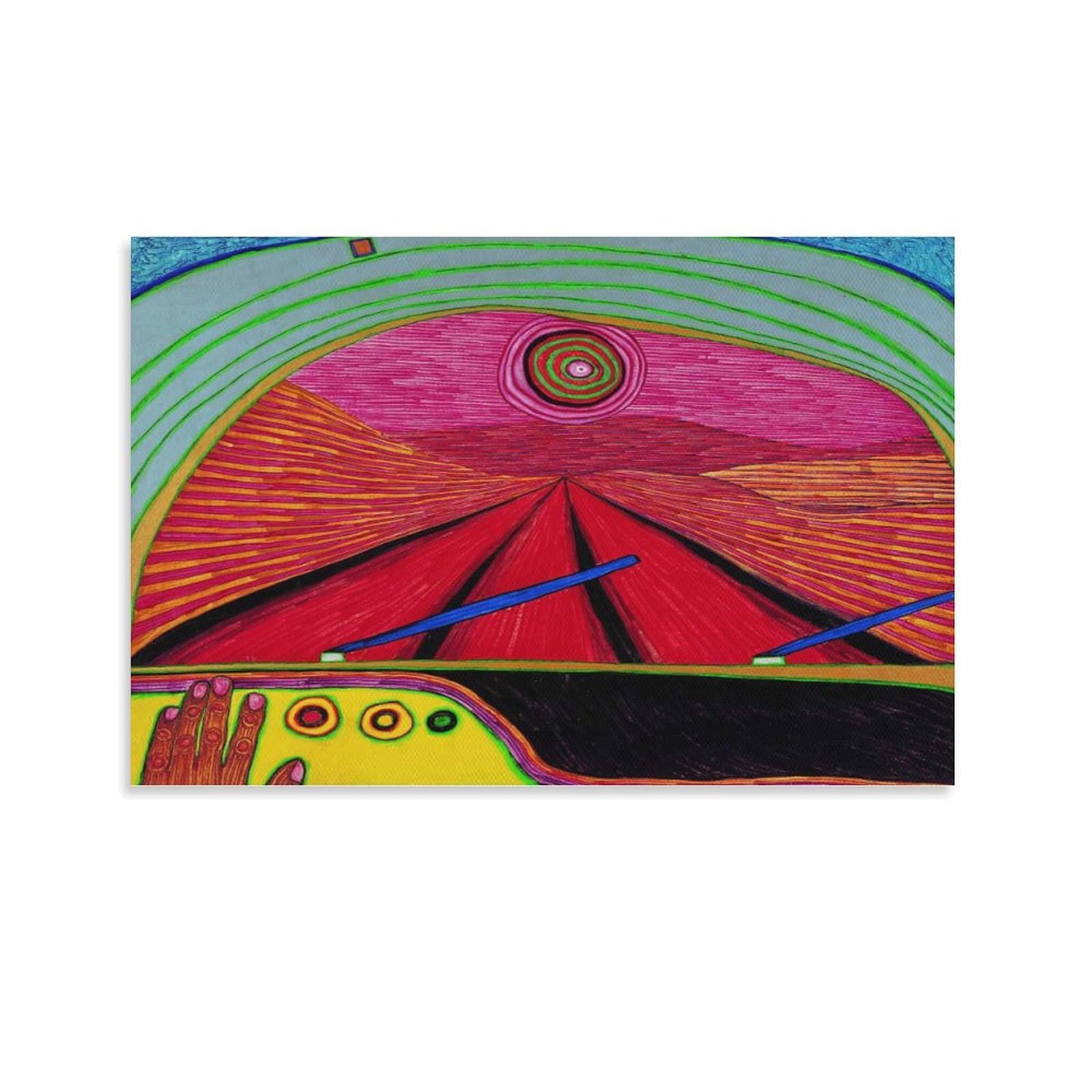 Colorful Abstract Posters by Austrian Artist Friedensreich Hundertwasser Canvas Wall Art Posters For Room Aesthetic And Decor 12 Poster For Living Room Bedroom Office Decor 24x36inch(60x90cm)