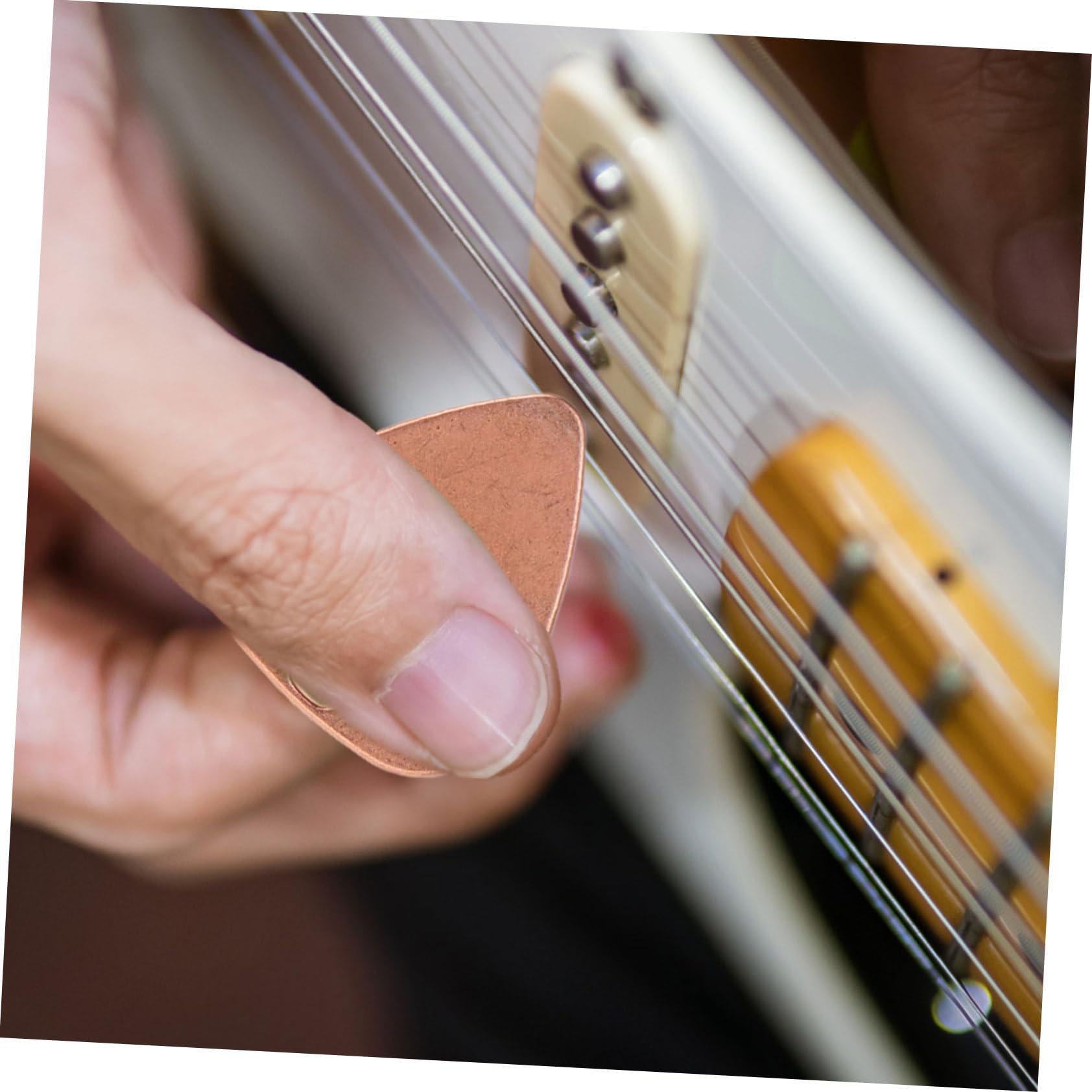 LIFKOME Púa De Guitarra Púas De Guitarra De Pulgar Púas De Banjo Selecciones De Bajo Selecciones De Ukelele Púas De Guitarra Eléctrica Púa De Bajo Aleación De Zinc