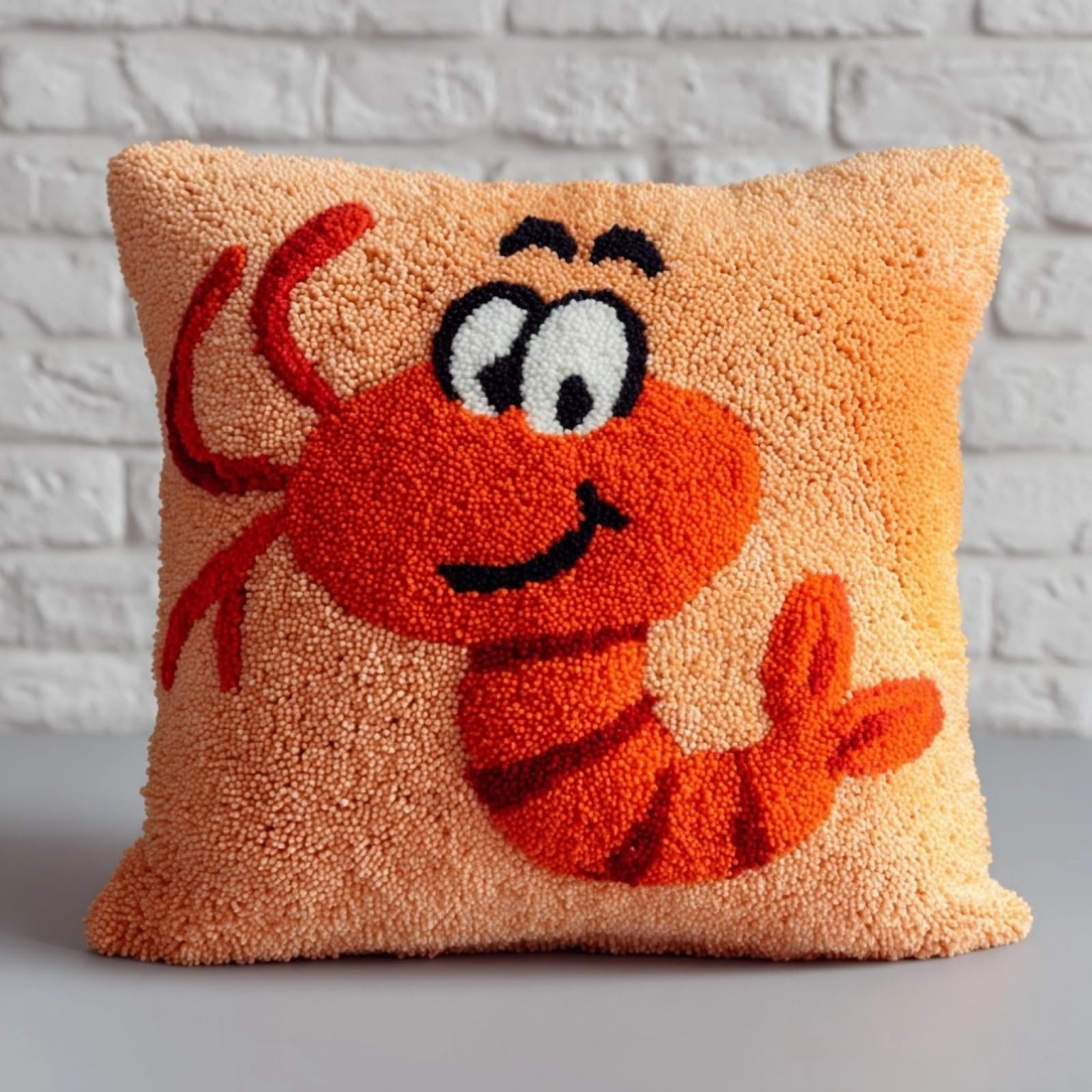 AxiangziK Latch Hook Pillow Kits with Yarn,Shrimp