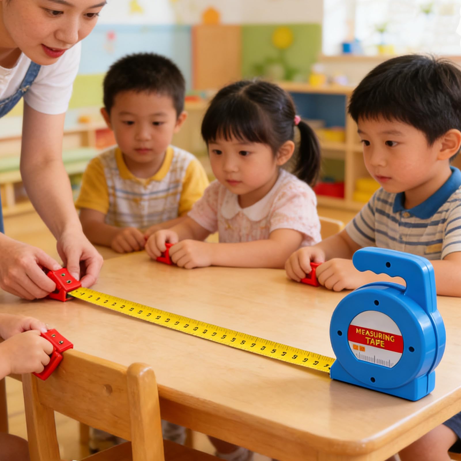 Gatuida Mètre ruban pour enfants Mini mètre ruban de 1 m, sans danger pour les enfants - Double échelle métrique et impériale pour l'exploration scientifique et la mesure de la taille
