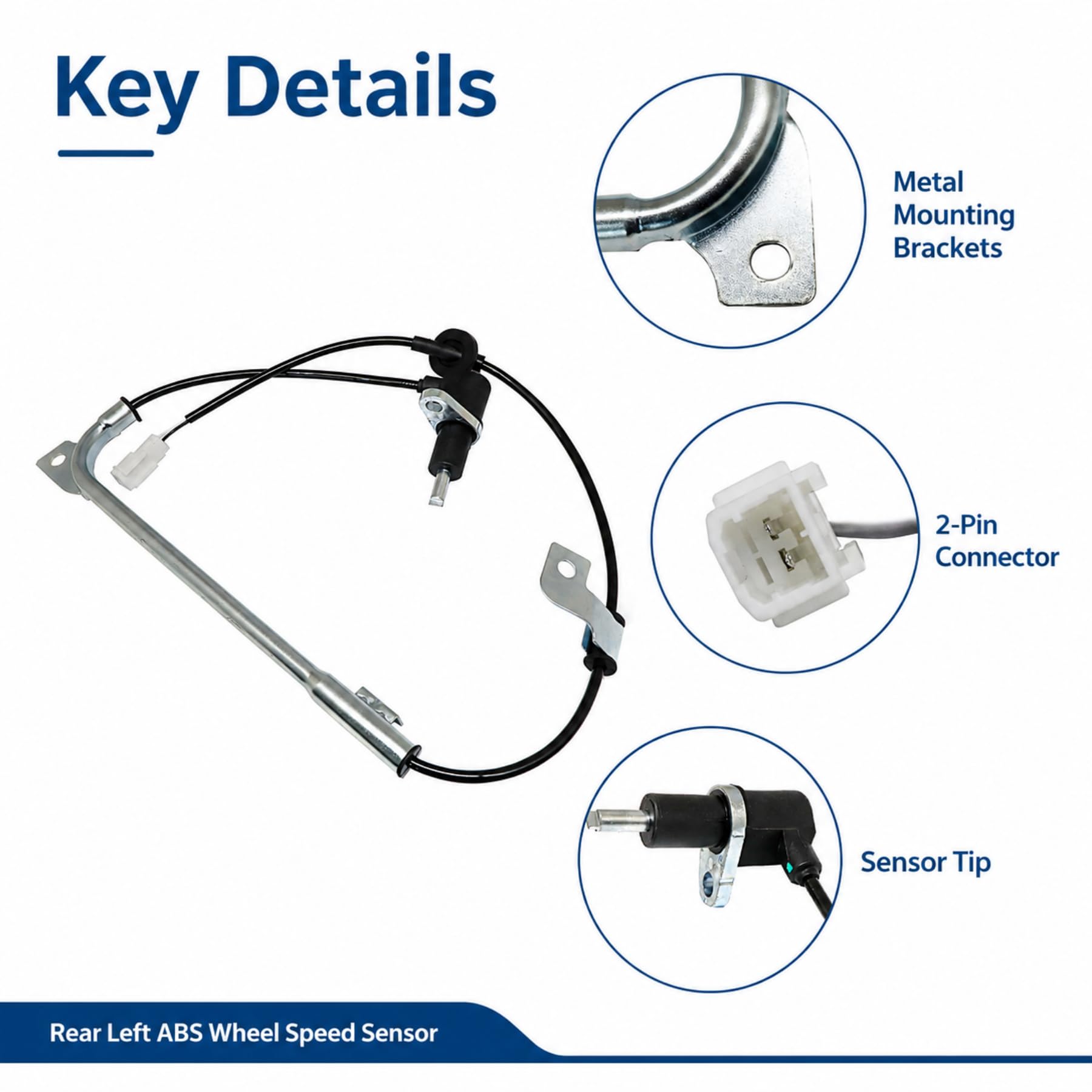 Amazon.com: XQSMWF Rear Left ABS Wheel Speed Sensor 27540FE050