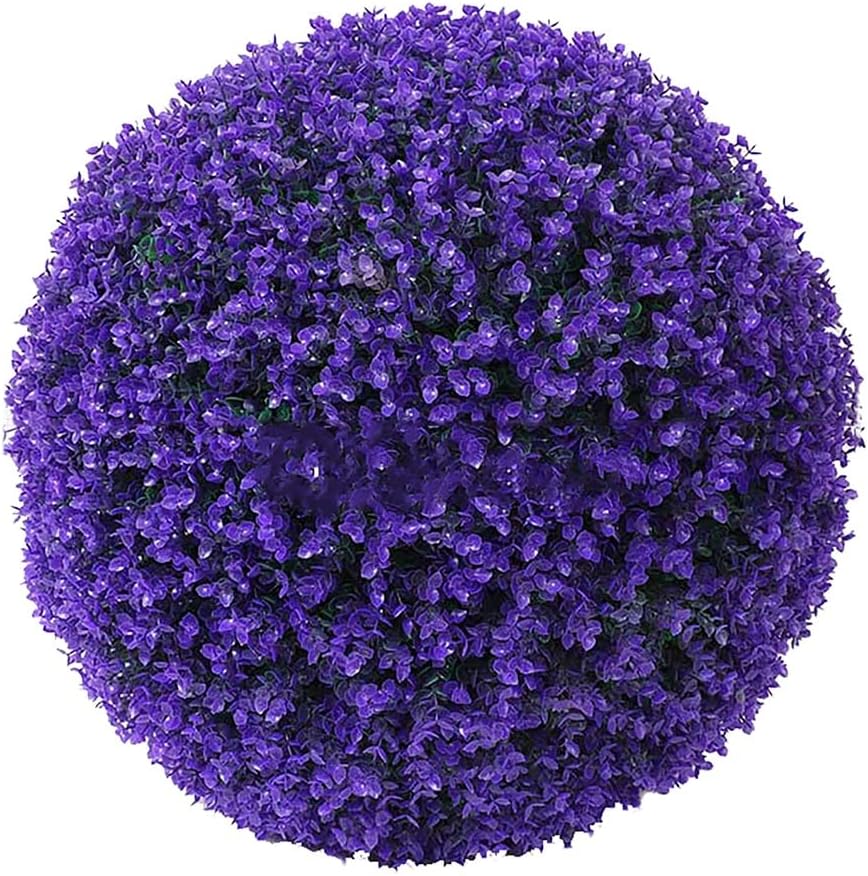 HoTRA Artificial Plant Topiary Ball Colorful Topiaries Trees Ball Lifelike Boxwood Leaf Plants Ball for Wedding Home Garden Backyard (Color : Rose Red, Size : 40cm)