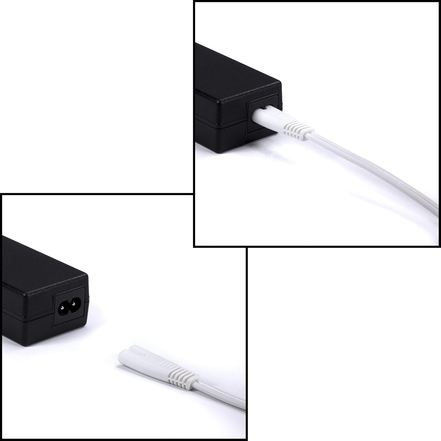 Hоt Dеаlѕ Figure 8 Power Cord (2 Prong) with Premium Quality Copper Wire Core - Non Polarized for Satellite, CATV, Game & Sony - NEMA 1-15P to C7 / IEC 320 - UL Listed - White, 15ft Power Cable