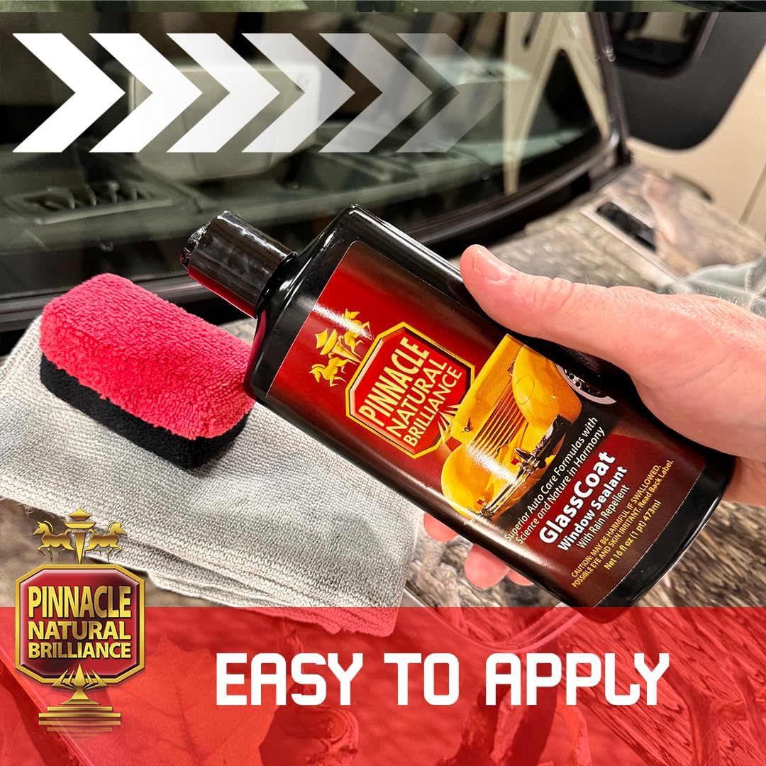 PBMG SONAX Pinnacle Glass Cleaner Combo | Complete Glass Cleaning Kit for Vehicles & Home | Streak-Free Shine on Windows, Mirrors, & Shower Doors | Professional-Grade, Easy to Use | SON-338400-AZBN