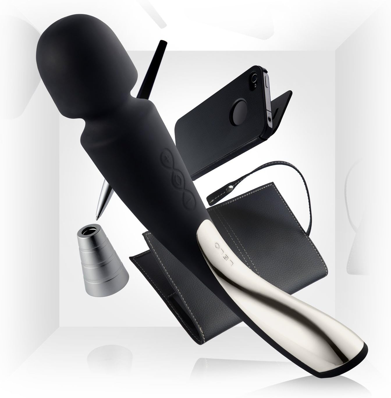 LELO SMART WAND Cordless Body Massager, Large Size, Black, Powerful Rechargeable Vibrator to Massage You From Head to Toe
