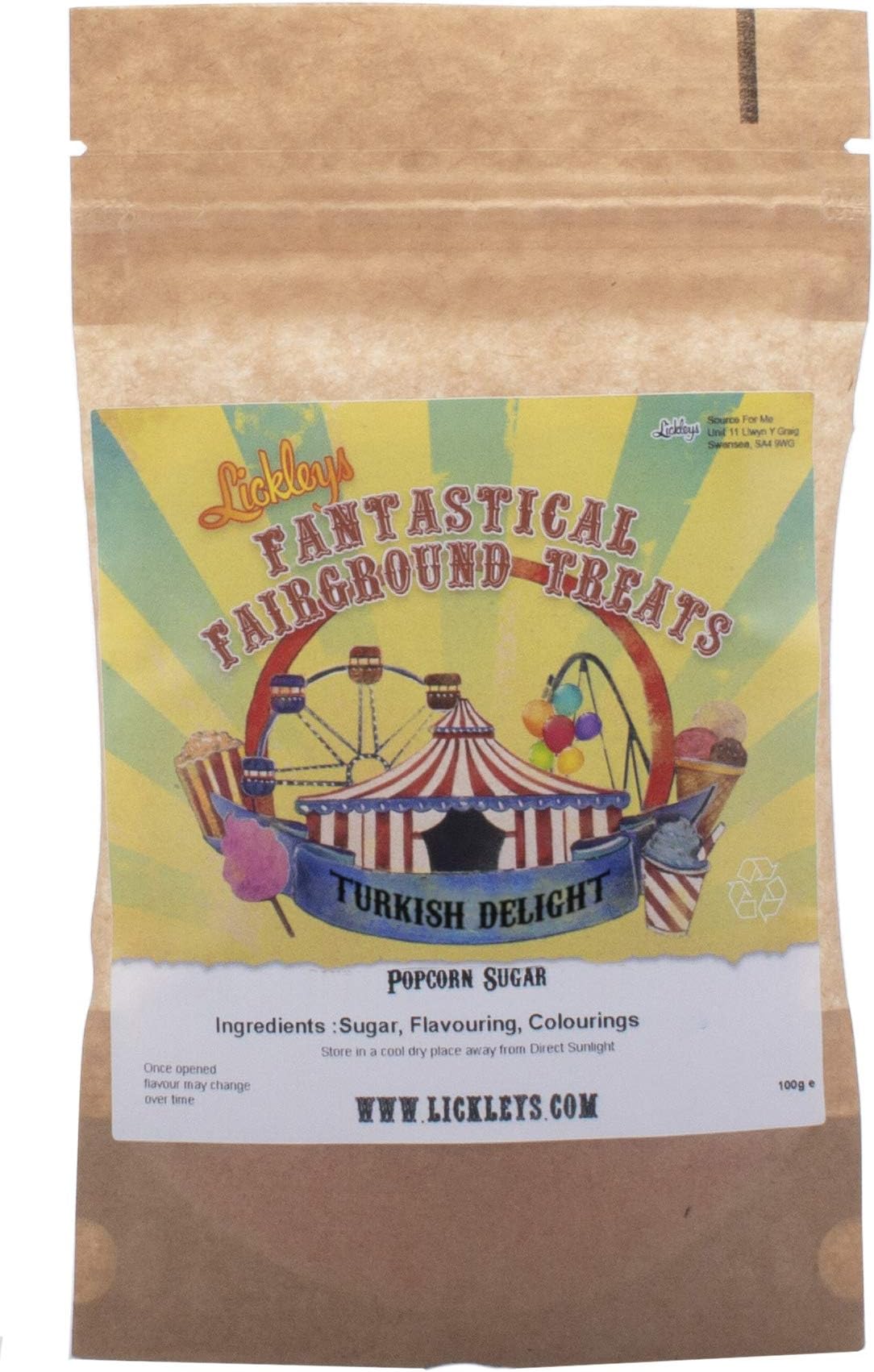 Lickleys Electric Candy Floss and Cotton Candy Machine, Blue Edition, Choose Your Own Sugar Flavours (Candy Floss Sugar (Turkish Delight 100g)) …