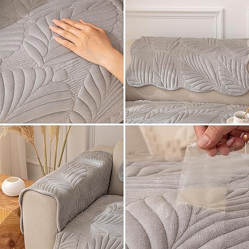 Miniatura 3 de Fundas de sofá para perros, gatos, sofá biplaza de 234, funda de sofá gruesa con textura 3D, funda de sofá de felpa para sofá seccional, protector