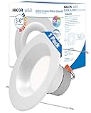 Recessed Ceiling Lights LED Downlight - Dimmable 5/6 inch LED Recessed Light Fixtures - Selectable CCT 2700K-5000K, 918 Lumens, 10.3W - DLR56 Retrofit Ceiling Light, White, 1-Pk by NICOR Lighting