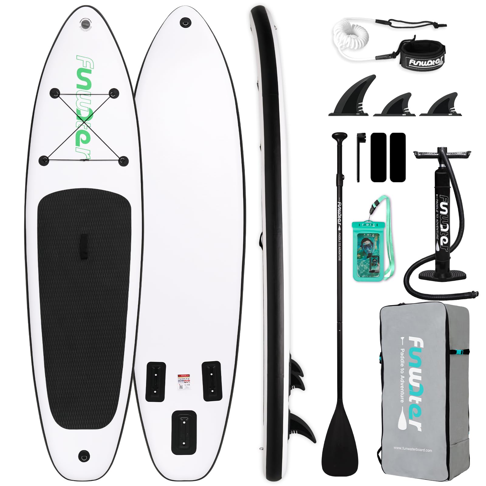 Planche à pagaie gonflable FunWater avec pack complet d'accessoires de stand up paddle - 8