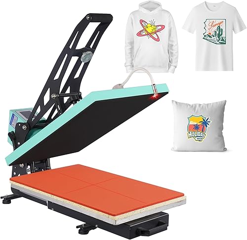 Miniatura 15 de Prensa térmica de 16 x 24 pulgadas, máquina de prensa de calor manual para camisetas, máquina de prensado de camisetas para ropa, bolsas, cortina