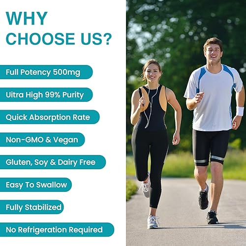 Miniatura 5 de Suplemento vegano NMN de 500 mg, mayor absorción, 99% NMN puro (mononucleótido de nicotinamida) para NAD +, energía celular músculo inmunológico,