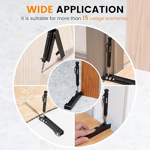 Miniatura 5 de Saker Herramienta de escritura multifunción, lápiz de construcción, herramienta de escritura de aleación de aluminio con lápiz de agujero profundo,