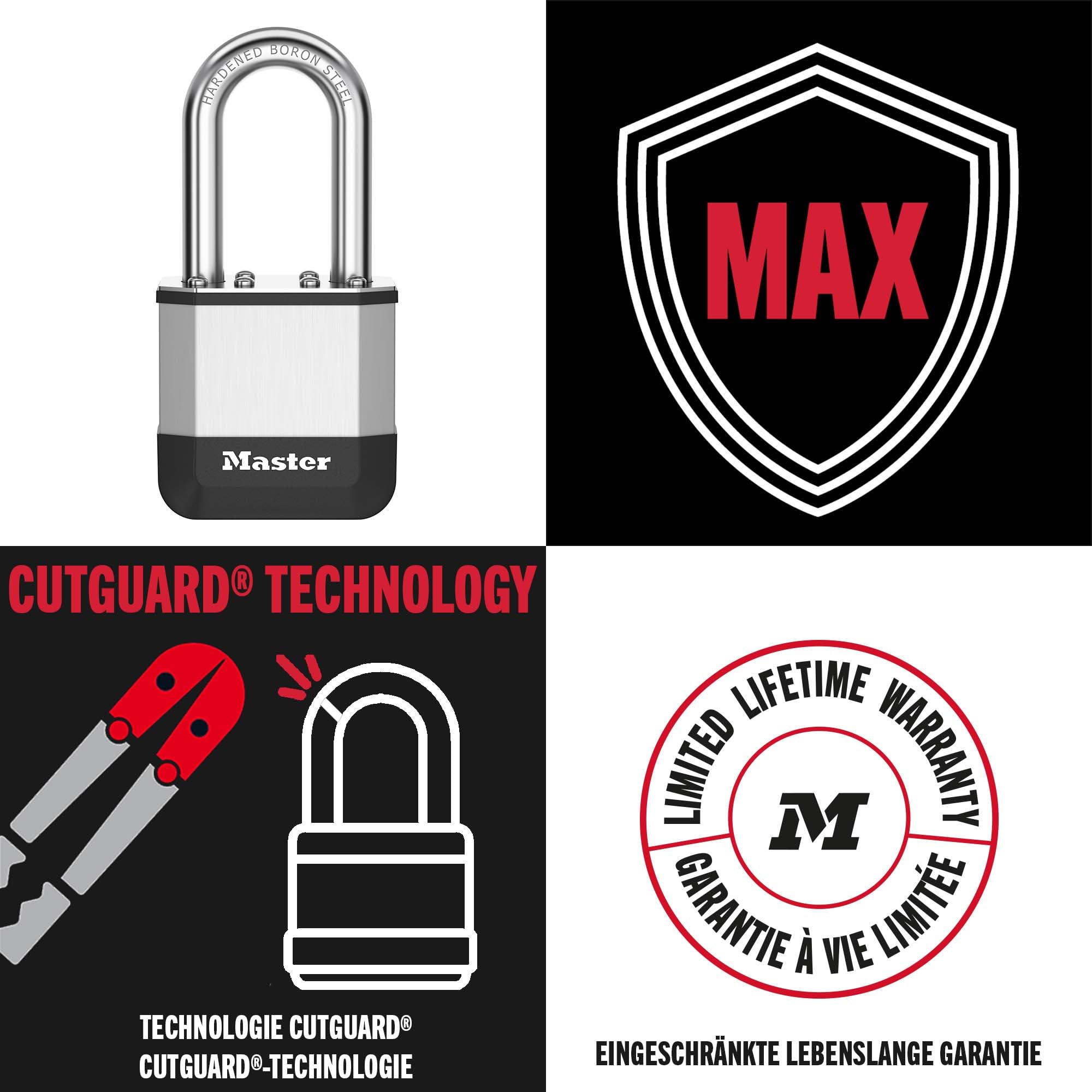 Master Lock Elite™ 45 mm kłódka, pałąk 38 mm (Opak. 3)