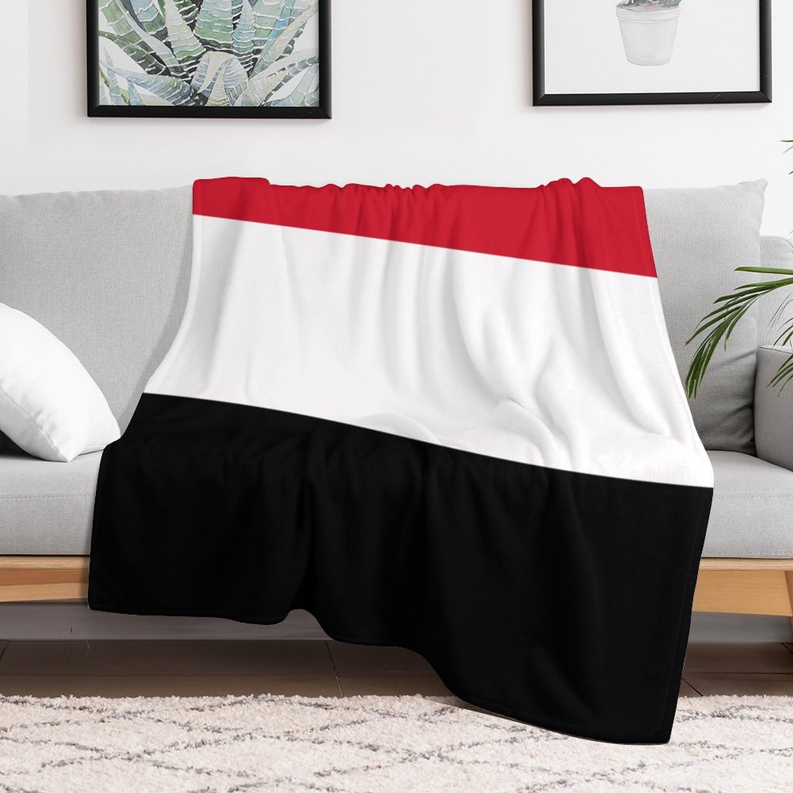Couverture Yémen en peluche douce, le cadeau patriotique idéal