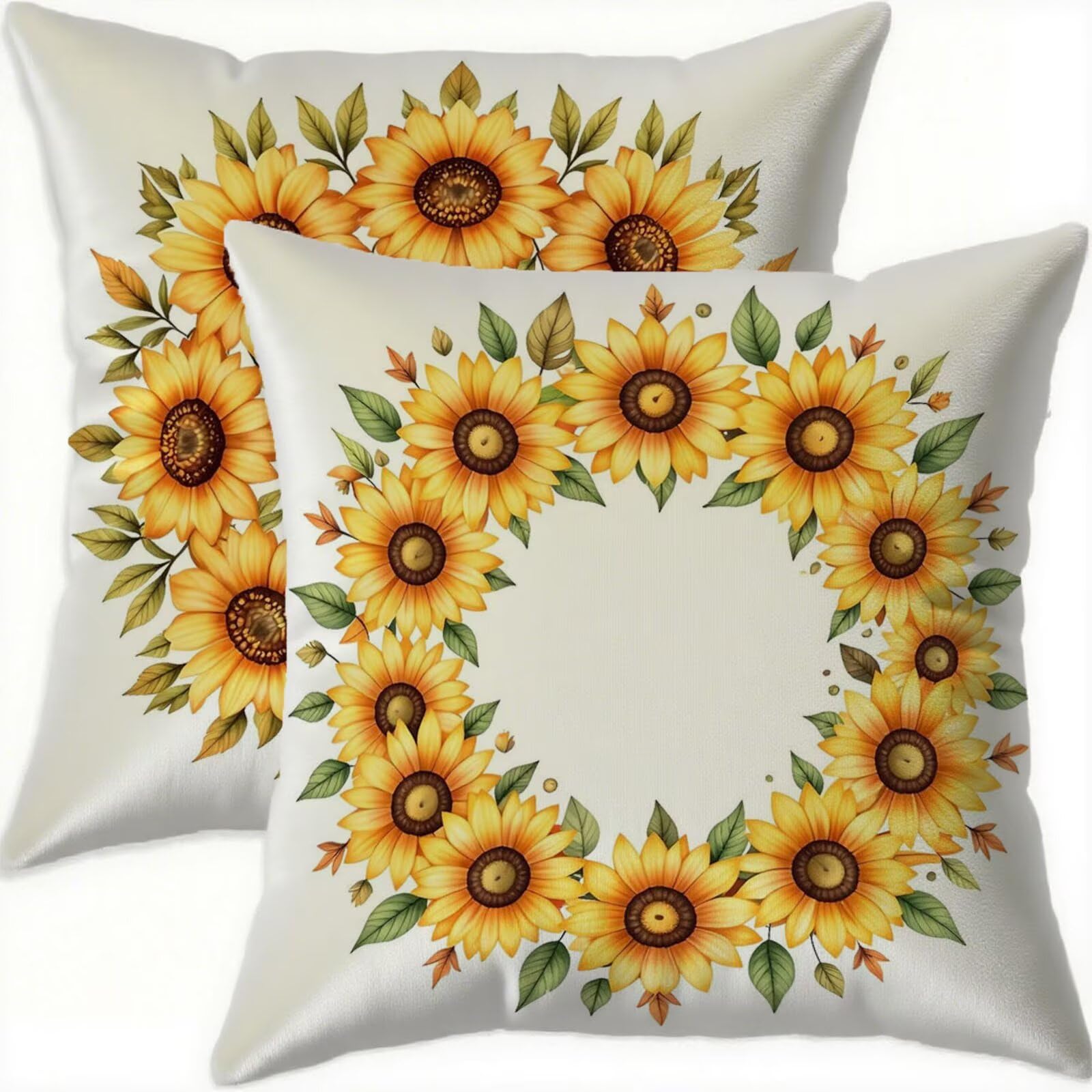Housse de coussin 60x60cm lot de 2 taie oreiller canapé balcon imperméable