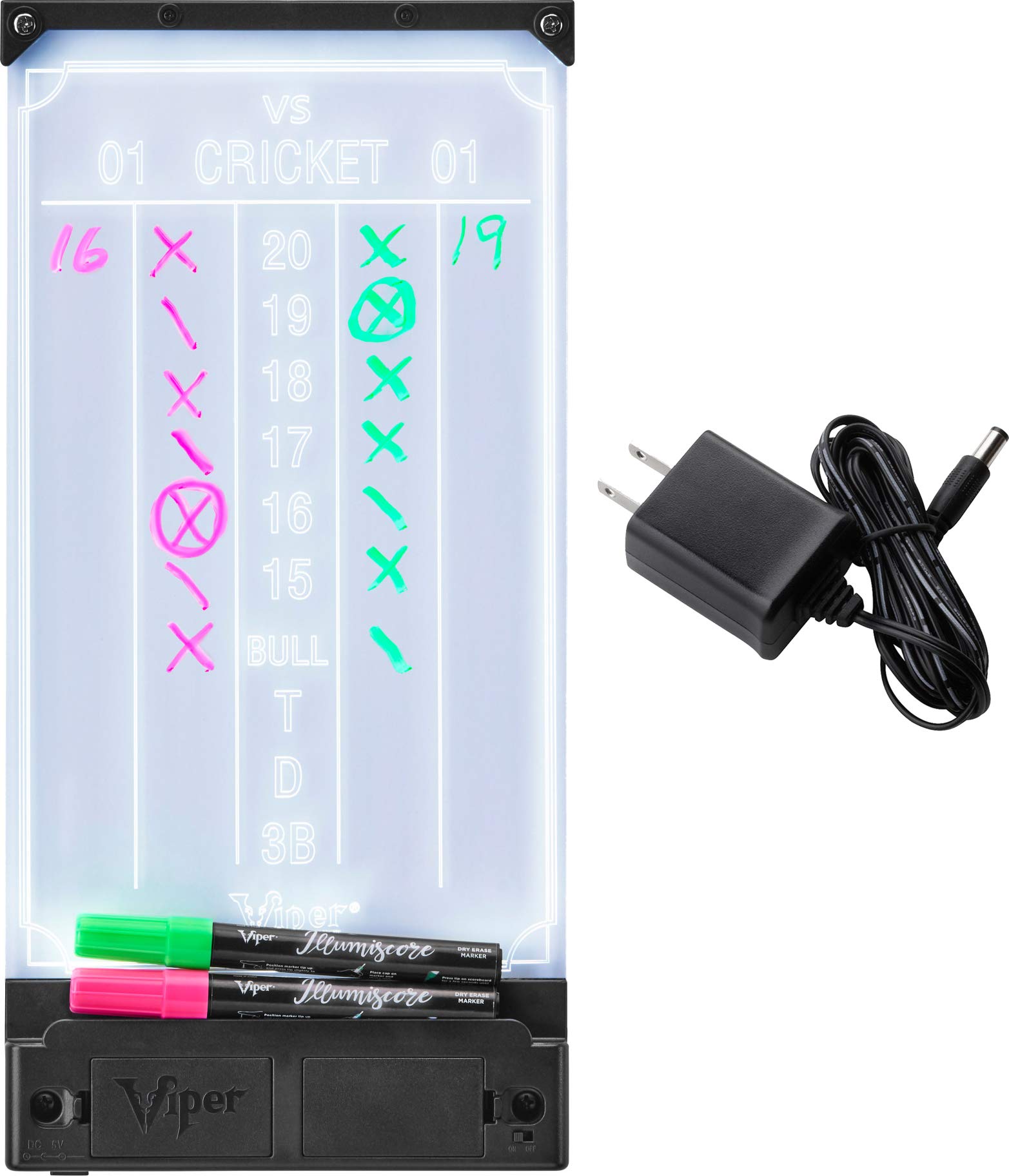 Viper Illumiscore See-Through Illuminated Back-Lit Dry Erase Dart Scoreboards