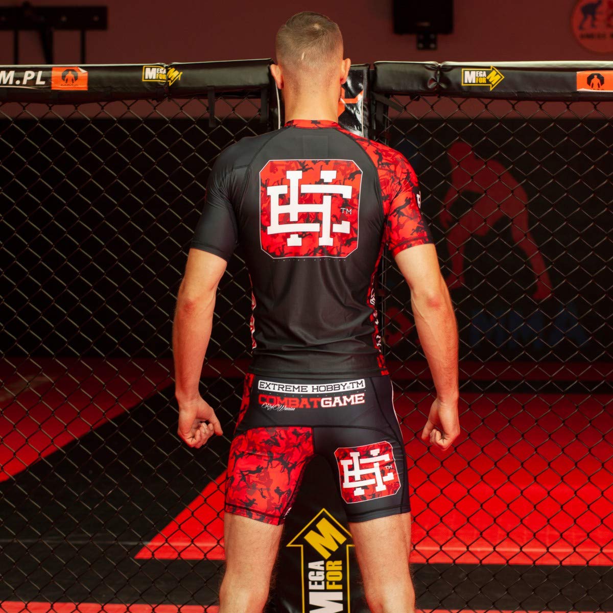 Koszulka kompresyjna z krótkim rękawem Rashguard Hardcore Training Rash Guard, męska koszula kompresyjna, MMA, bokserska, koszulka funkcyjna, męska koszulka z krótkim rękawem, koszulka kompresyjna, męska koszulka do biegania, koszulka sportowa..