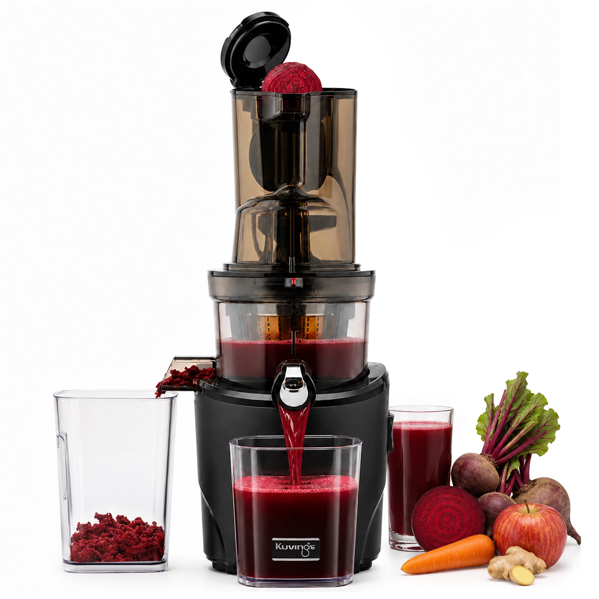 Kuvings Whole Slow Juicer REVO830 Cold Press Masticating Juicer Machine | Extra Wide 88mm & 48mm Food Chutes - Quiet Strong Motor Auto-Cut Fruits & Veggies - Smoothie Sorbet Attachment - Matt product thumbnail 2