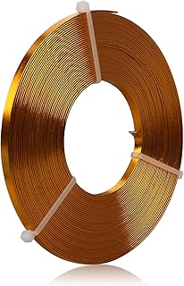 Alambre plano de aluminio – 5 x 1 mm – 10 metros de ancho – Alambre plano para joyería, modelado, grifo, fabricación de joyas, color amarillo dorado