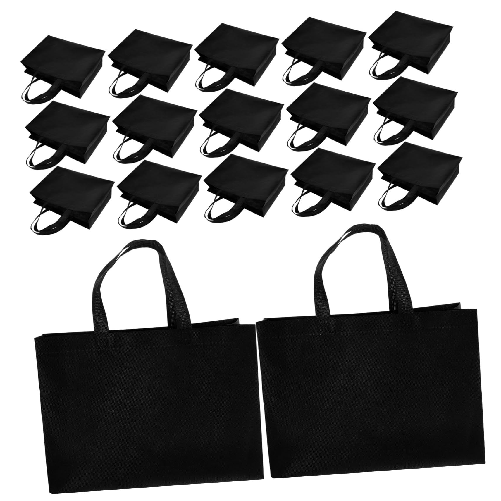 Fourre-tout vierge noir en tissu non tissé pour emballage de fête