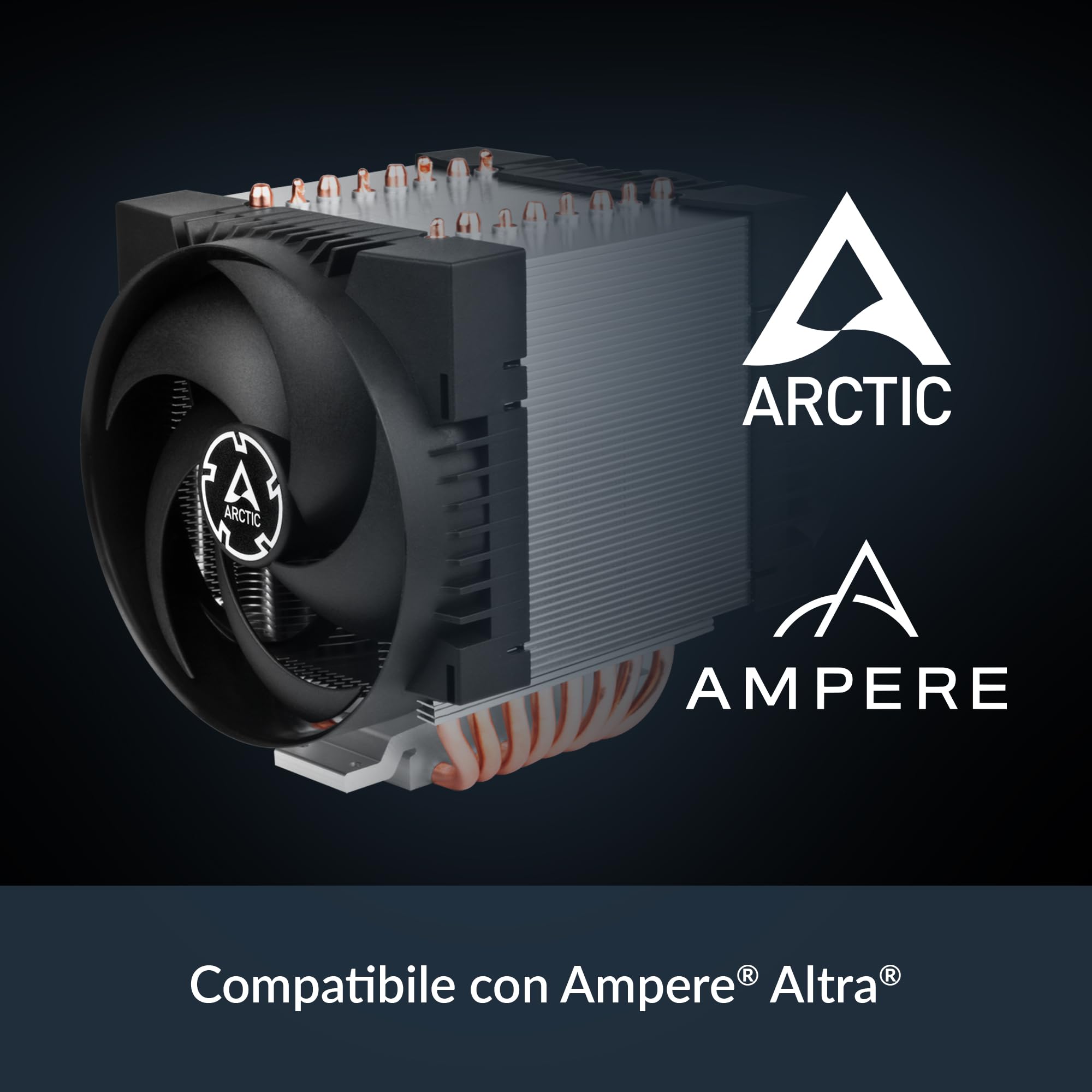 ARCTIC Freezer 4U-M per Ampere Altra, Altra Max; AMD: SP6, sTR5, SP3, TR4, sTRX4, sWRX8 e Intel: LGA4189, LGA4677-4U e UP, Dissipatore CPU, 2 ventole 20 mm, 400-2300 giri/min,ventola per Server/Rack