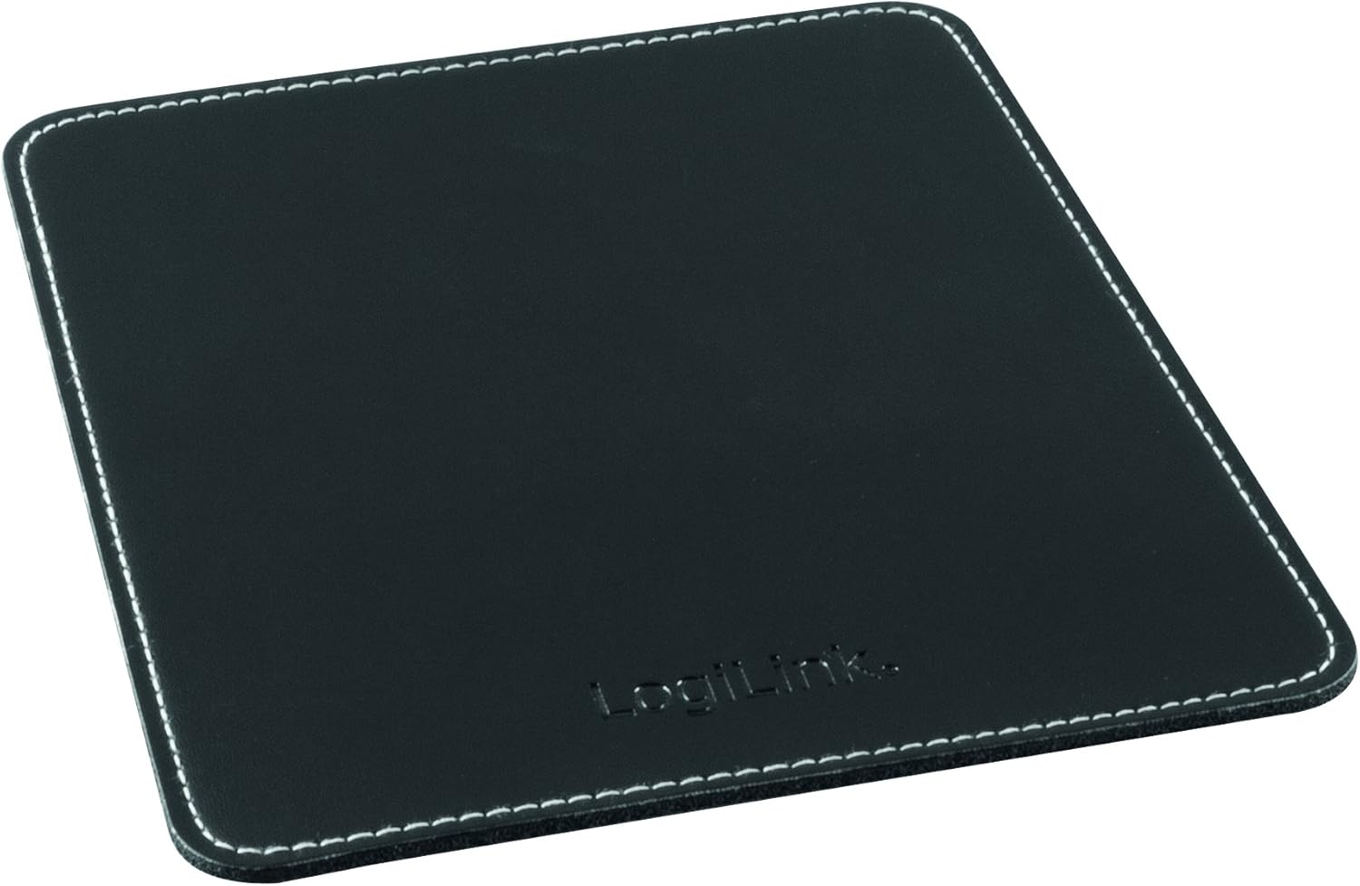 LogiLink ID0150 Mouse Mat in Leather Design with Non-Slip Rubber Backing Black