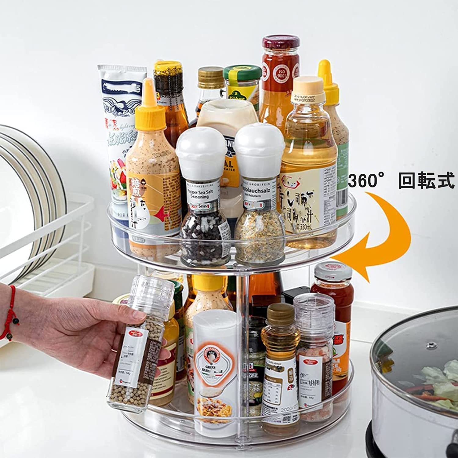 Amazon｜調味料ラック スパイスラック 調味料入れ キッチン タワー