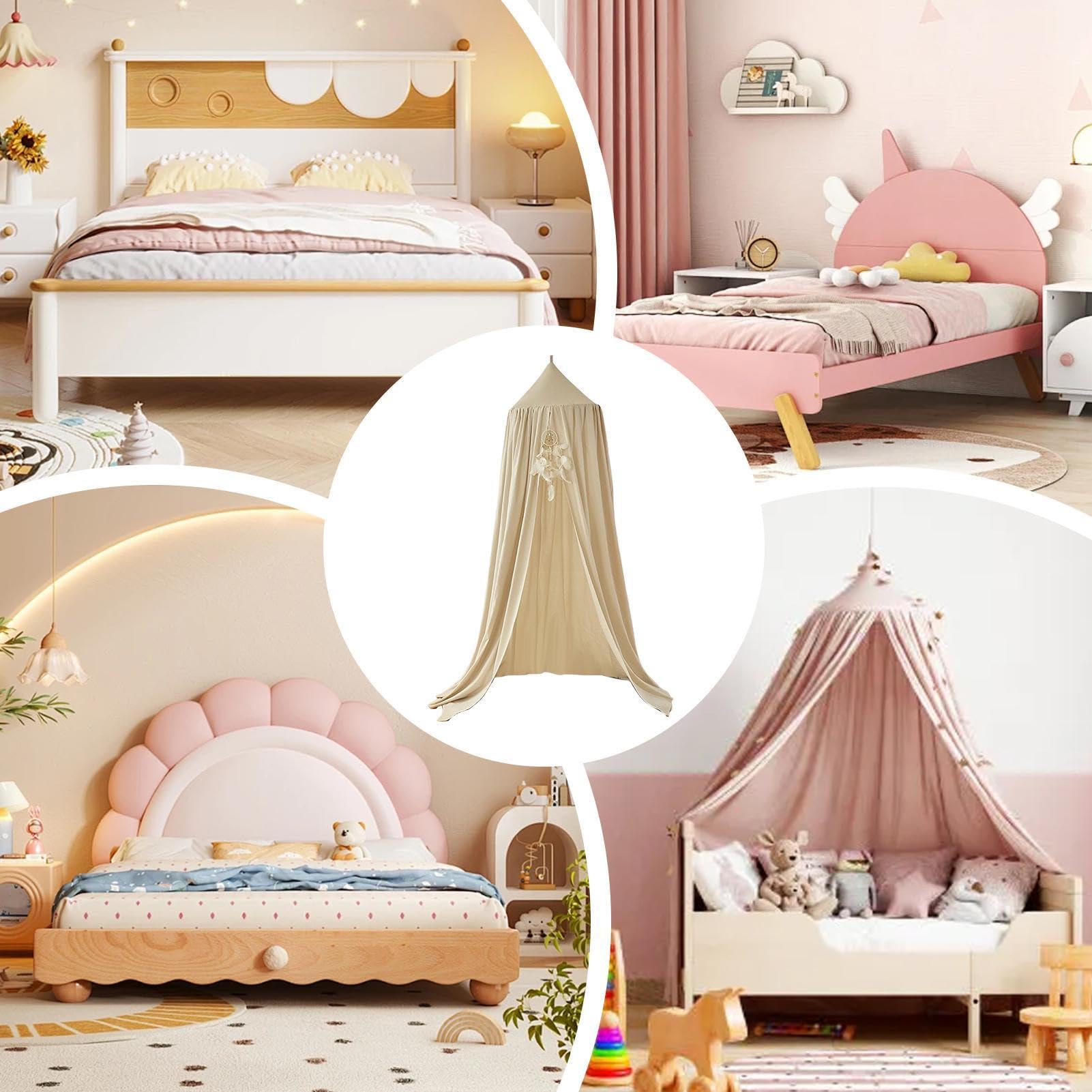 Tend De Cama para Niños - Dosel De Cama para Niñas, Camas De Sueño Tend