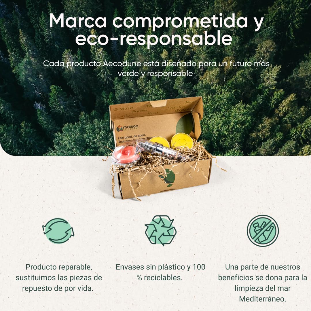 Aecodune Pomo de Ducha XL Vitamina C Premium con Filtro de Agua - VUELVE A SER SUBLIME - Ducha Anti Cal, Elimina 99% Cloro y más - Belleza y Pureza - Filtro de Agua Eco con Aromas y Presión