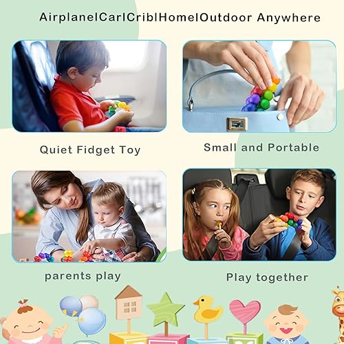 Miniatura 2 de 8 piezas de juguetes sensoriales para ansiedad para niños pequeños adlutos, juguetes de viaje autistas, bola de rompecabezas, TDAH, pequeño,