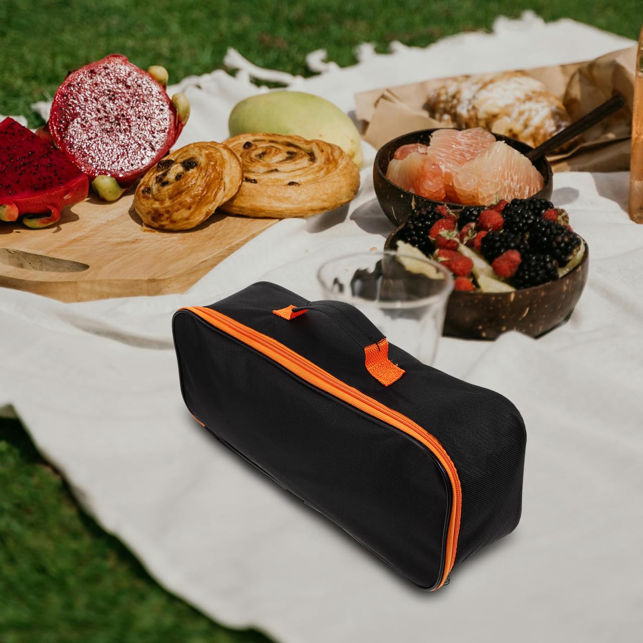 Mikikit Tragbare Grillutensilien Aufbewahrungstasche Aus Oxford 15.16X6.10X3.54In Für Camping Und Outdoor Mit Großem Fassungsvermögen Und Vielseitiger Nutzung Als Grillzubehör Organizer