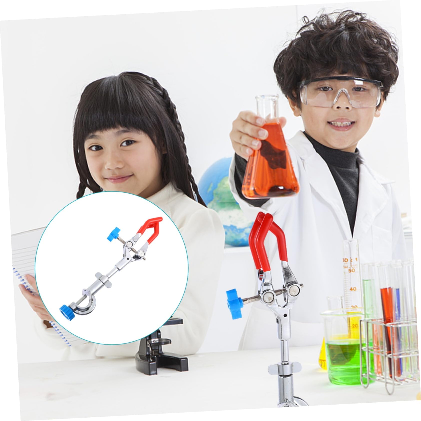 TOPBATHY 4 Pezzi Pinza da Laboratorio Fessure con Base Fissabile Clip Resistente Alla Corrosione per Sperimentali per Condensatore e Attrezzature