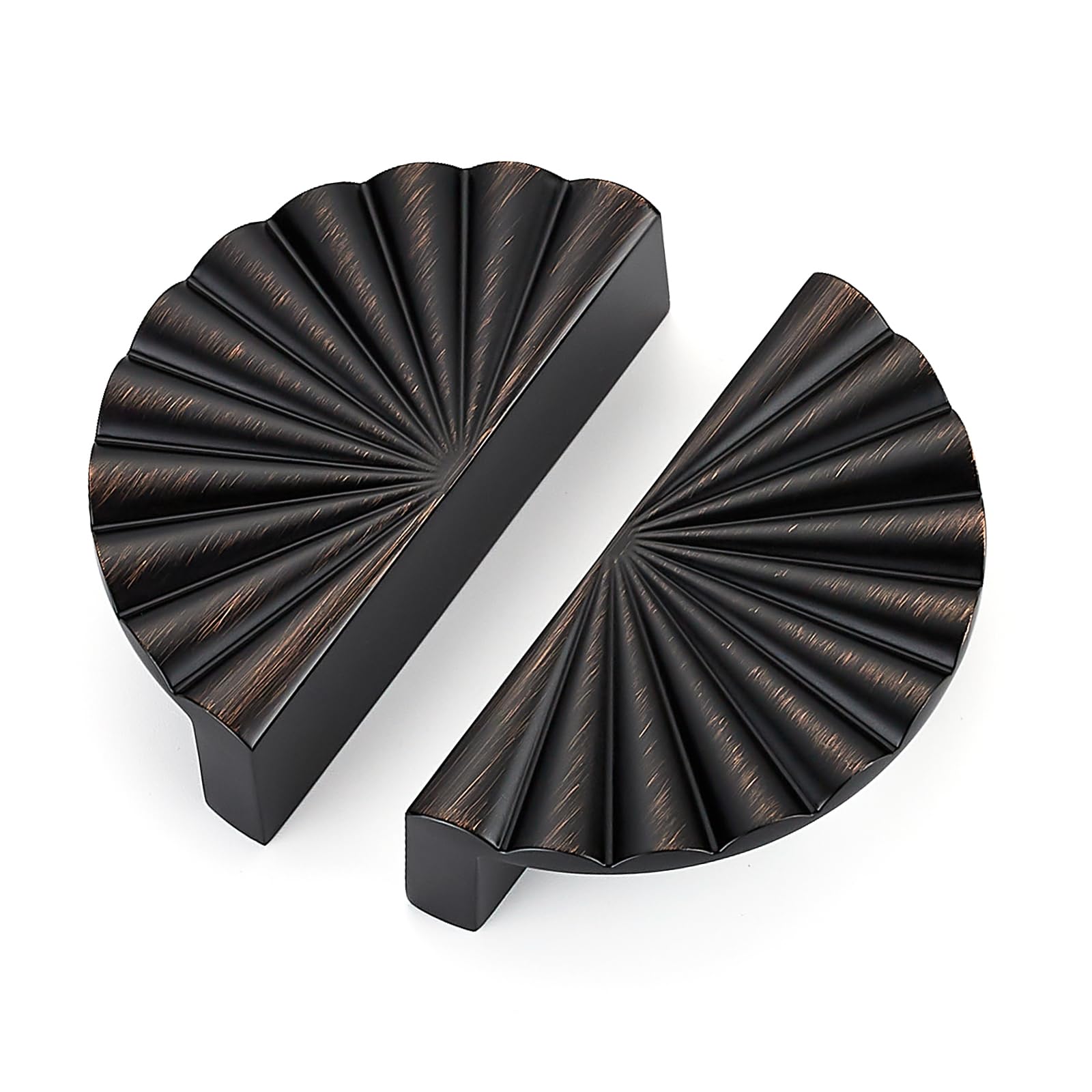 Poignées d'armoire de cuisine bronze huilé entraxe 7,6 cm
