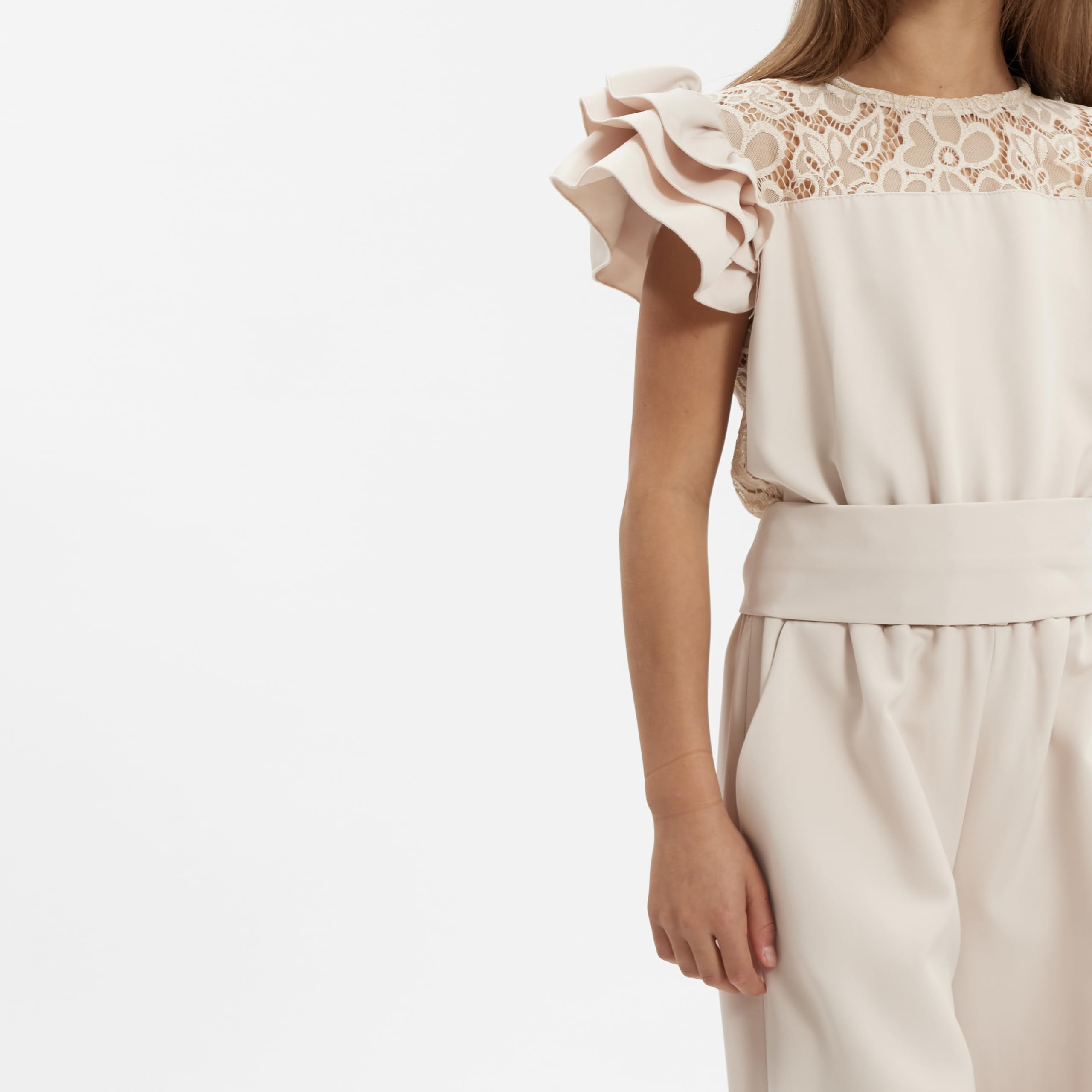 Vestito da Festa in Rayon per Bambina Abito Elegante A — Battesimo e Cresima