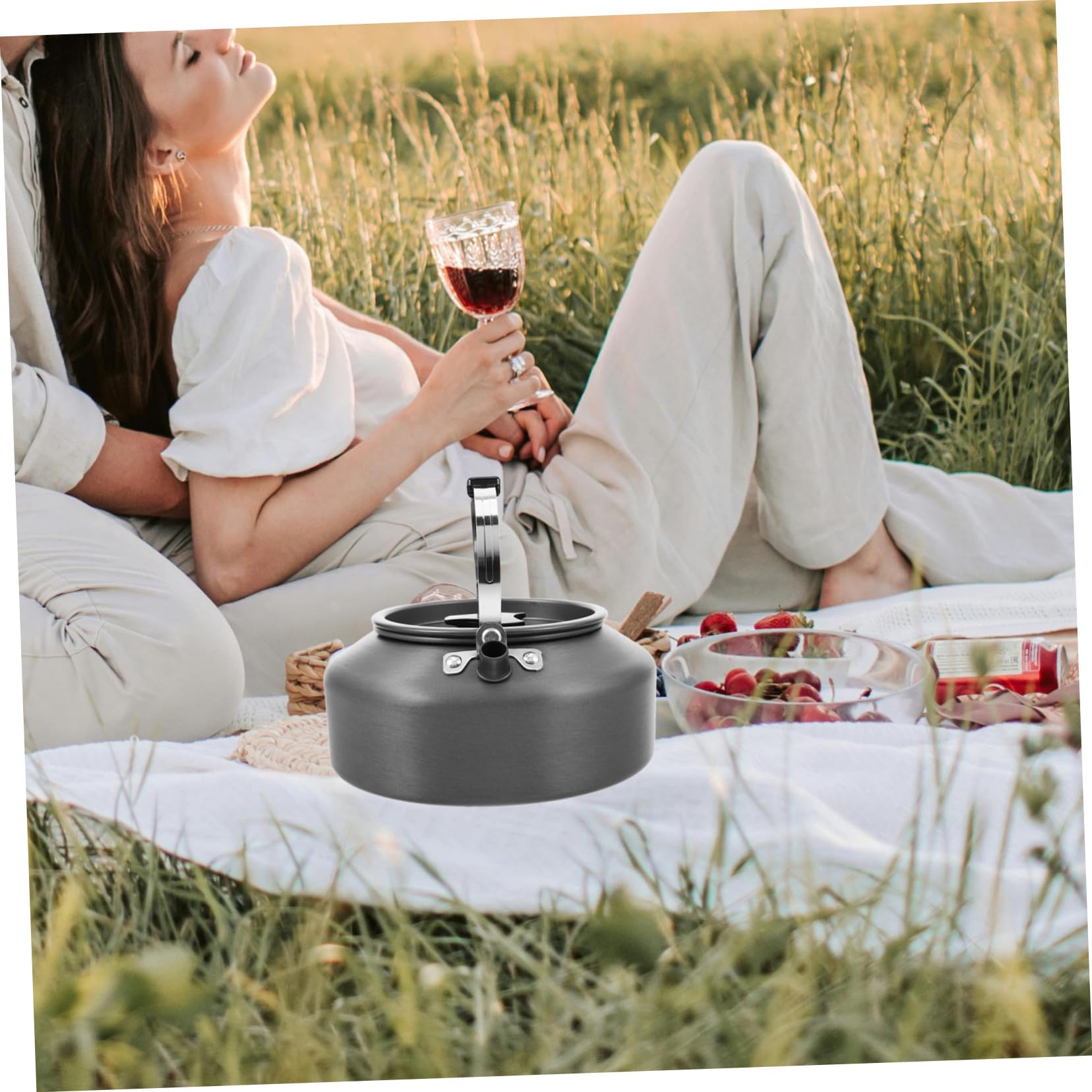 Portabler Teekessel 1, 6l aus Aluminiumlegierung für Camping