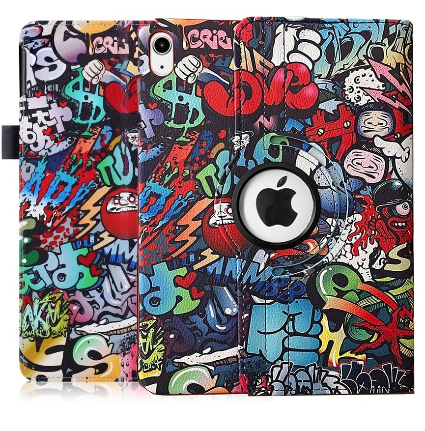Image of ProElite Cover for Apple iPad (A16) 11th /10th Gen (2025 /2022) Case Cover, 360 Rotatable Smart Flip Case Cover for Apple iPad 11th /10th Generation 2025 /2022 with Stylus Pen, Hippy