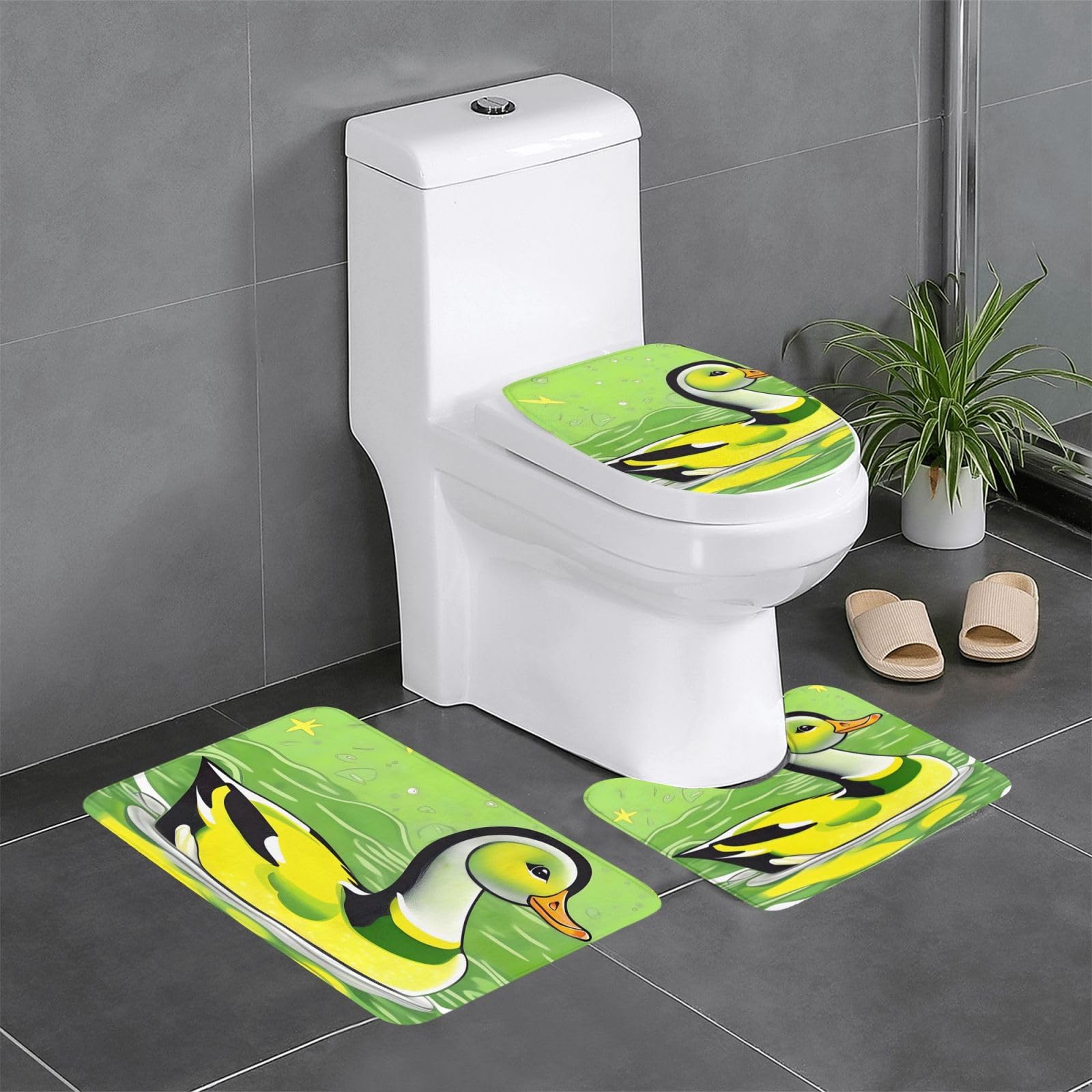 Tapis de salle de bain antidérapants Green Duck contre les glissades sur carrelage