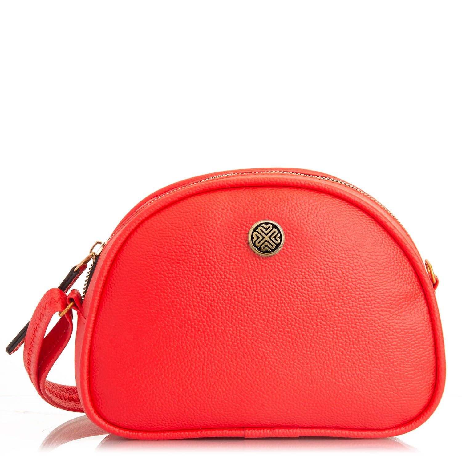 SACCI MUCCI Classic Chic Crossbody Purse, Top Zip Closure, Adjustable Shoulder Strap, Interior Pocket, Textured PU Leather (Imperial Red) (B0D1KJ9CR7) Amazon Price History, Amazon Price Tracker