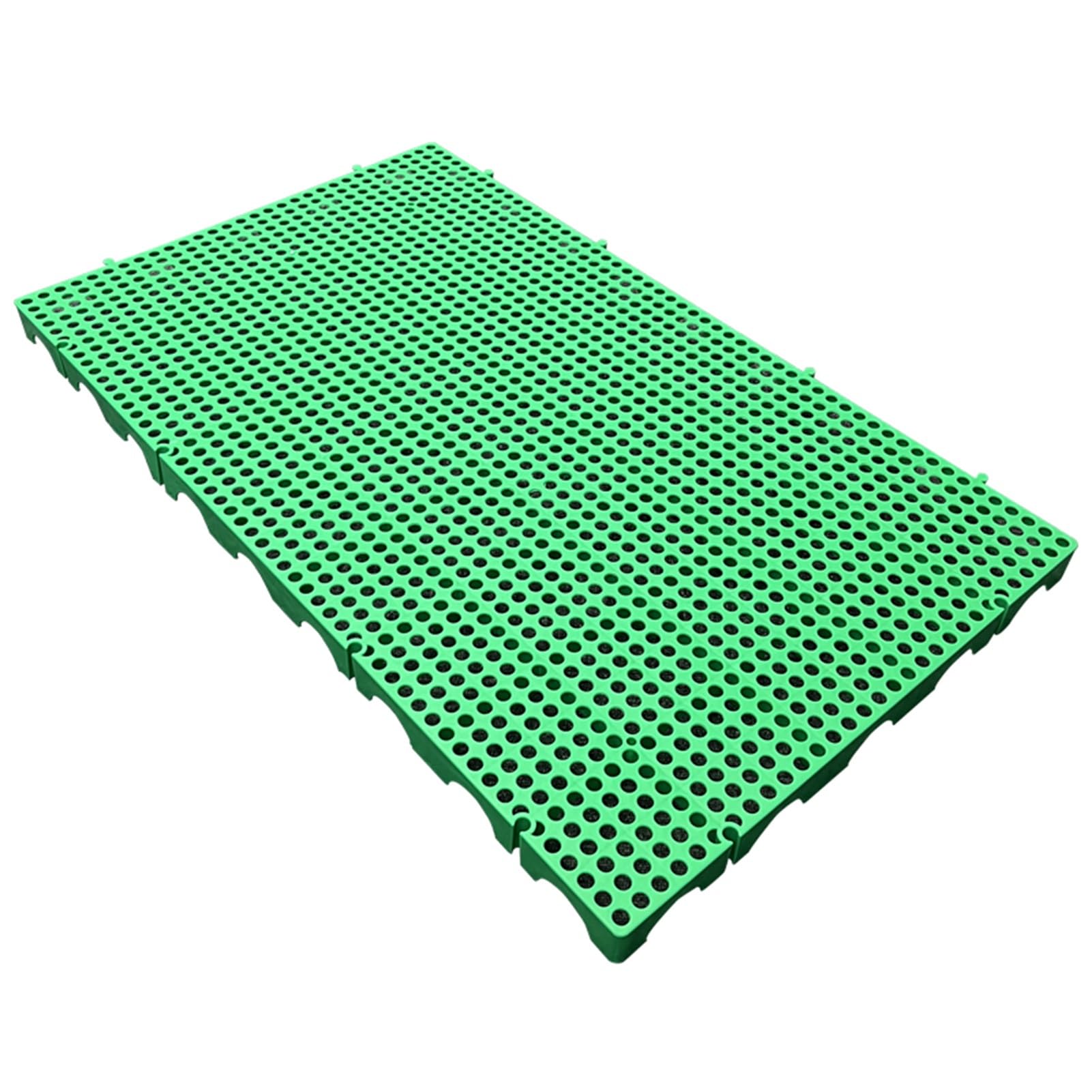 HJLKDYM Plastic Pallet, OutdoorWaterproof Breathable Grid Pad Board, HDPE Lightweight Breathable Ventilation Grid Pallet, Waterproof Storage Grid Pad for Garden Garage(Green-3 Pack)