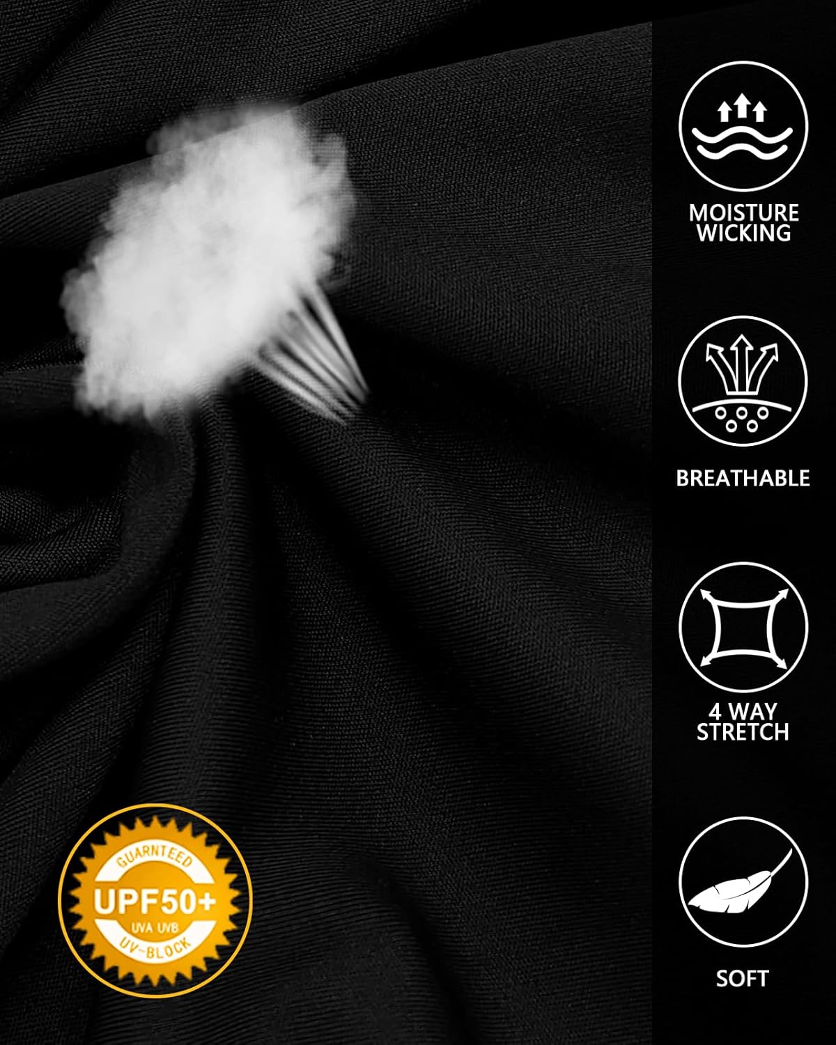 Soneven Women's 3/4 Sleeve Dress with Pockets UPF 50+ Sun Dress Breathable Quick Dry Beach Cover Ups - Image 5