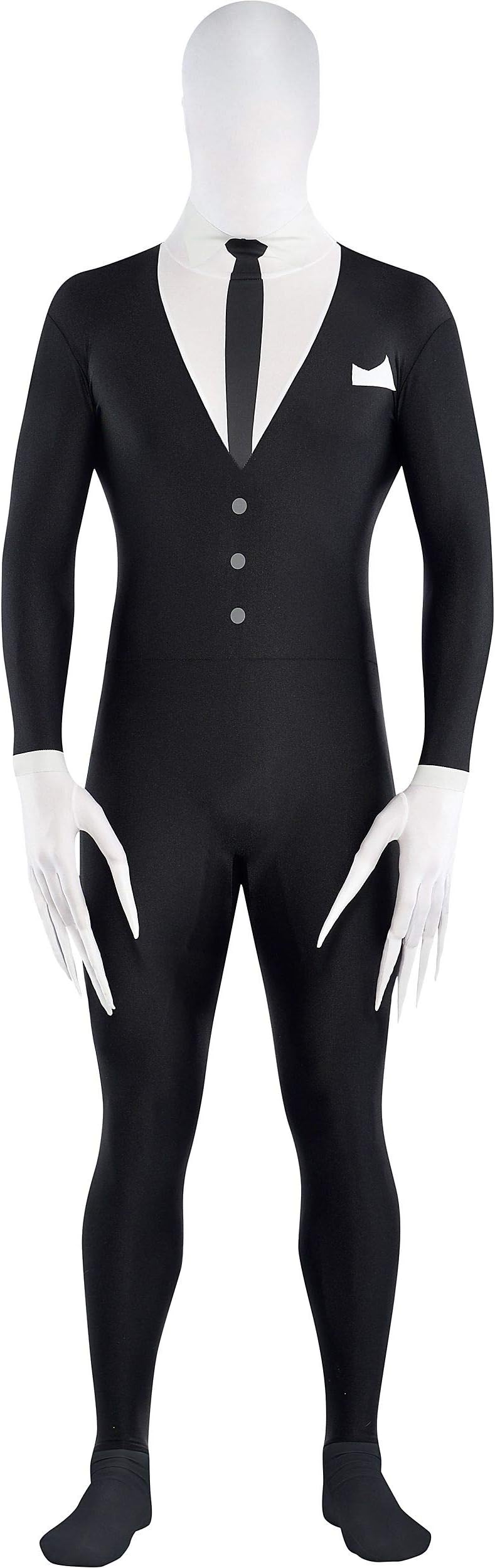 Amscan 844470 Adult Slender-Man Party Suit, up to 5' 10", Large, Multicolor